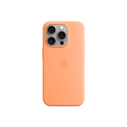 Apple | Silicone Case with MagSafe | Case with MagSafe | Apple | iPhone 15 Pro | Silicone | Orange Sorbet | MT1H3ZM/A