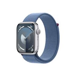 Apple Watch Series 9 GPS 45mm Silver Aluminium Case with Winter Blue Sport Loop | MR9F3ET/A