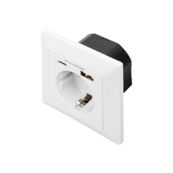 Digitus | Safety Plug for Flush Mounting with 1 x USB Type-C, 1 x USB A | DA-70615