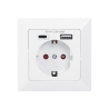 Digitus | Safety Plug for Flush Mounting with 1 x USB Type-C, 1 x USB A