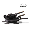 Stoneline | Cookware Set | 22212 | Set | Diameter 18/20/24 cm | Suitable for induction hob | Lid included | Fixed handle | Rose Gold