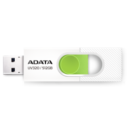 ADATA | USB Flash Drive | UV320 | 512 GB | USB 3.2 Gen1 | White/Green | AUV320-512G-RWHGN