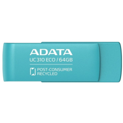 ADATA | USB Flash Drive | UC310 ECO | 64 GB | USB 3.2 Gen1 | Green | UC310E-64G-RGN