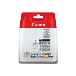 Canon Multipack Ink Cartridges | CLI-581 | Ink Cartridges | Black, Cyan, Magenta, Yellow | 2103C005