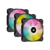 Corsair | 120mm PWM Fan, Triple Pack with Lighting Node CORE | iCUE SP120 RGB ELITE Performance | Case Fan