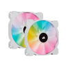Corsair | 140mm White PWM Fan, Dual Fan Kit with Lighting Node CORE | iCUE SP140 RGB ELITE Performance | Case Fan