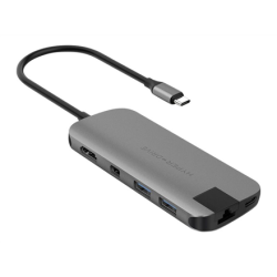 Hyper | HyperDrive Universal  USB-C 8-in-1 Hub with HDMI, MiniDP and 60 W PD Power Pass-Thru | HD247B-GRAY