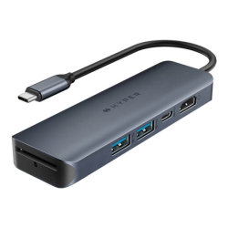 Hyper | HyperDrive EcoSmart Gen.2 Universal USB-C 6-in-1 Hub with 100 W PD Power Pass-thru | HD4002GL