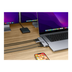 Hyper | HyperDrive DUO PRO 7-in-2 USB-C Hub for MacBook Air/Pro 2016-2020 | Ethernet LAN (RJ-45) ports 1 | HDMI ports quantity 1 | HD575-GRY-GL