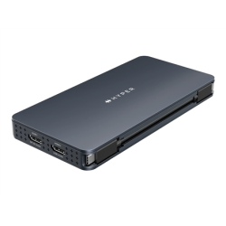Hyper | HyperDrive Universal Silicon Motion USB-C 10-in1 Dual HDMI Docking Station | Ethernet LAN | HD7001GL