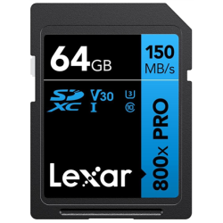Lexar | Memory Card | Professional 800x PRO | 64 GB | SDXC | Flash memory class UHS-I | LSD0800P064G-BNNNG