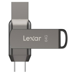 Lexar | 2-in-1 Flash Drive | JumpDrive Dual Drive D400 | 64 GB | USB 3.1 | Grey | LJDD400064G-BNQNG