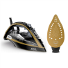 TEFAL | FV9865E0 Ultimate Pure | Steam Iron | 3000 W | Water tank capacity 350 ml | Continuous steam 60 g/min | Steam boost performance 250 g/min | Gold/Black