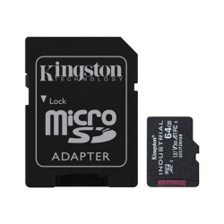 Kingston UHS-I | 64 GB | microSDHC/SDXC Industrial Card | Flash memory class Class 10, UHS-I, U3, V30, A1 | SD Adapter | SDCIT2/64GB