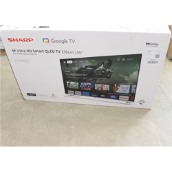 Sharp 55GP6260E | 55" (139cm) | Smart TV | Google TV | 4K UHD QLED | DAMAGED PACKAGING, USED AS DEMO, MOUNTING MARKS | 55GP6260ESO
