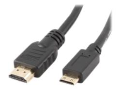 Adapteris LANBERG HDMI - mini HDMI M/M 1.8m 4K v1.4 3D Black OEM | CA-HDMI-14CC-0018-BK