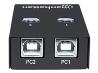 MANHATTAN Hi-Speed USB 2.0 Sharing Switch 1x2 Ports Dual Control Auto-Sensing USB 2.0 Type-A to Type-B Switch
