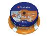 VERBATIM inkjet printable DVD-R 120 min. / 4.7GB 16x 25-pack spindle DataLife Plus white surface