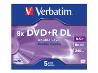 VERBATIM 5x DVD+R 8,5GB 8x DL
