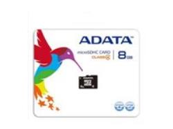 ADATA 8GB MicroSDHC Karte Class 4 + Adapter | AUSDH8GCL4-RA1