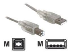 DELOCK Cable USB 2.0 A-B upstream male/female 0.5m | 82057
