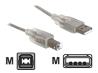 DELOCK Cable USB2.0 A-B upstream m/f0.5m