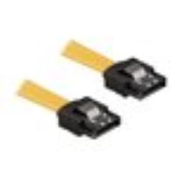 DELOCK Cable SATA 30cm yellow straight/straight metal | 82473