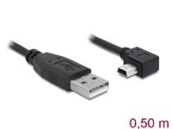 DELOCK Cable USB2.0-A>USBmini-B 5pin0.5m | 82680