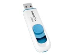 ADATA 16GB USB Stick C008 Slider USB 2.0 white blue | AC008-16G-RWE