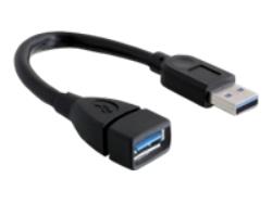DELOCK Cable USB 3.0 Ext. A/A 15cm ma/fe | 82776
