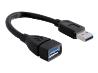 DELOCK Cable USB 3.0 Ext. A/A 15cm ma/fe