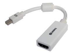 SANDBERG Adapter Mini DisplayPort>HDMI Converts Mini DP-DisplayPort output to HDMI Video and Audio | 508-29