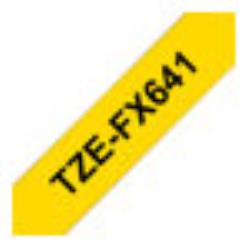 BROTHER TZEFX641 flex bk/yellow 18mm 8m