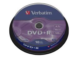 VERBATIM DVD+R DLP 4.7GB SPINDLE 16X | 43498