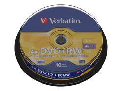 VERBATIM DVD+RW DLP 4.7GB SPINDLE 4X | 43488