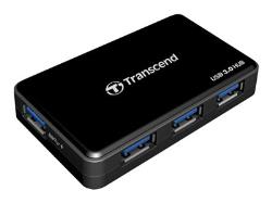 TRANSCEND USB 3.0-Hub with Fast Charging Poort for o.a. de iPad Black | TS-HUB3K