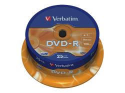 VERBATIM 25x DVD-R AZO 4,7GB 16x Spindle matt silver surface | 43522