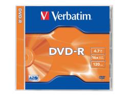 VERBATIM DVD-R 120 min. / 4.7GB 16x 5-pack jewelcase DataLife Plus, scratch resistant surface | 43519