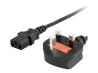 GEMBIRD Cable power w. plug UK/IEC 1.8m