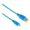 HAMA Flexi-Slim Micro USB Cable gold-plated twist-proof blue 0.75 m