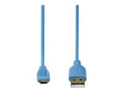 HAMA Flexi-Slim Micro USB Cable gold-plated twist-proof blue 0.75 m | 00135701