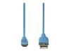 HAMA Flexi-Slim Micro USB Cable gold-plated twist-proof blue 0.75 m