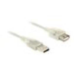 DELOCK Extension cable USB 2.0 Type-A male > USB 2.0 Type-A female 0.5 m transparent | 83880