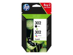 HP 302 Ink Cartridge Combo 2-Pack | X4D37AE