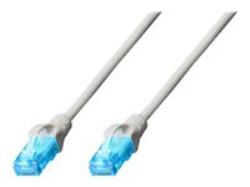 DIGITUS CAT 5e U-UTP patch cable PVC AWG 26/7 length 0.25m color grey | DK-1512-0025