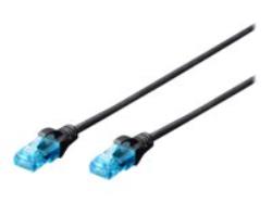 DIGITUS CAT 5e U-UTP patch cable PVC AWG 26/7 length 0.5 m color black | DK-1512-005/BL