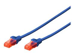 DIGITUS CAT 6 U-UTP patch cable PVC AWG 26/7 length 0.5m color blue | DK-1612-005/B