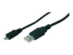 DIGITUS USB connection cable type A - micro B M/M 1.0m USB 2.0 compatible bl | AK-300127-010-S