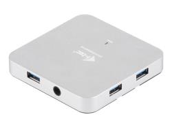 I-TEC USB 3.0 Metal Active HUB 4 Port with Power ideal for Notebook Ultrabook Tablet PC support Win und Mac OS | U3HUBMETAL4