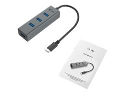 I-TEC USB C Metal HUB 4 Port without power adapter ideal for Notebook Tablet PC supports Win Mac OS kompatible with Thunderbolt 3 | C31HUBMETAL403